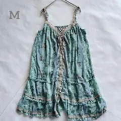 axes femme 花柄プリントノースリーブチュニック　フェアリーグランジ