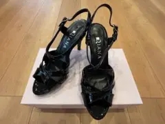 DIANA ダイアナ ハイヒール サンダル ブラック 23.5