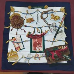 エルメスの思い出　スカーフ　シルク　カレ90　HERMES　マルチカラー