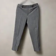 ユニクロ スマートアンクルパンツ2WAYストレッチ（グレンチェック）グレー M