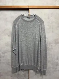 試着のみ COMOLI 26SS グレー裏毛クルーネック サイズ3のサムネイル