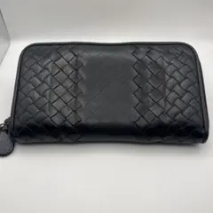 【美品】BOTTEGA VENETA 長財布 イントレチャート 黒