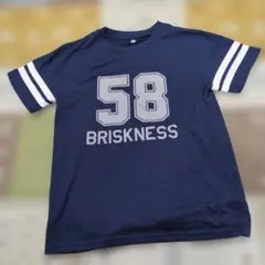 BRISKNESS ナンバーTシャツ 160cm ネイビー