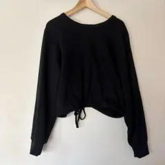 ぴ*ん様 GAP クロップドスウェット XL ブラック