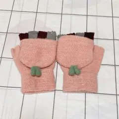 レディース 手袋 防寒 グローブ 冬 紐付き スマホ対応 2WAY 裏起毛 無地