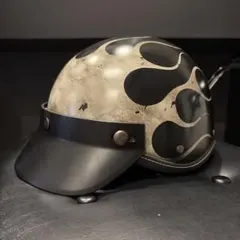 【新品未使用一点物】スモールジェットヘルメット　カスタムペイント 新品未使用一点物】スモールジェットヘルメット カスタムペイント