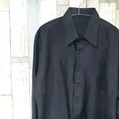 タグなし不明⭐紺 シャツ ネイビー 大きめ フォーマル上品