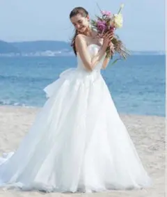 パニエ付き♡バービードレス　ワタベウェディング Aライン 結婚式 前撮りのサムネイル
