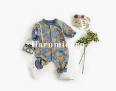 harumicorp ライオン柄 コットンロンパース
