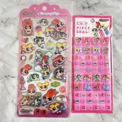 パワーパフガールズ　パワパフ　ドロップジュエリー　タイルシール　シール帳　シル活