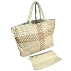 ファロルニ FALORNIトートバッグ 本革 編み込み イントレ ベージュ