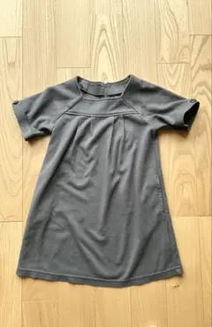 Bebeべべ 120 半袖ワンピース　女の子　子ども服　グレー
