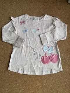 子供服100☆ラメさくらんぼ☆長袖カットソー