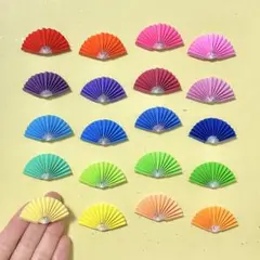 折り紙　ミニサイズ　扇子　20個　まとめ　セット　約4cm　飾り　箸置き