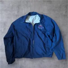 訳あり　マリオット ハワイ コオリナ ナイロンジャケット 紺　激安　古着　L