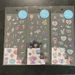 新品未使用　キラフチ樹脂盛りシール　３枚セット　サンリオ