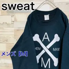 YI48【US輸入】スウェット(トレーナー)【メンズM】ブラック