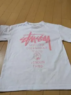 キッズ Tシャツ ホワイト ピンクロゴ