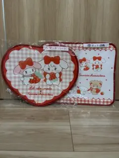 Lil ala mode × サンリオ　マット ハート 四角 2点 当たりくじ