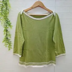 【paughty】 7分袖カットソー (L) コットン くすみカラー 可愛い
