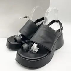 CLANE クラネ PLATFORM THONG SANDALS レザー 黒のサムネイル
