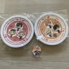 【新品未開封品】くら寿司 ハイキュー!! お皿 2枚セット＋缶バッチ