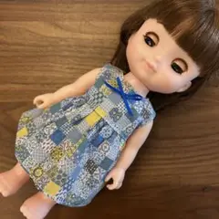 ハンドメイド メルちゃん 服 ワンピース パッチワーク風