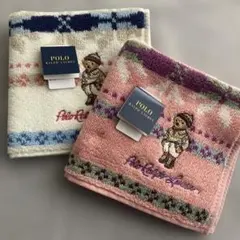☘️ラルフローレン タオルハンカチ 《ポロベア》2枚セット