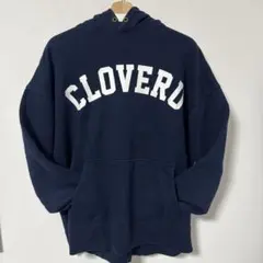 CLOVERUフード付きパーカー ネイビー　クローバル
