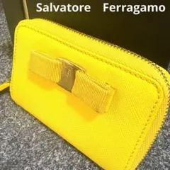 【希少色】 Ferragamo フェラガモ　長財布　折り財布　イエロー　黄色 2025年最新】フェラガモ 財布 黄の人気アイテム - メルカリ