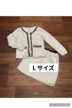 Lサイズ　スーツ　ふわもこ　白　ホワイト　persodea セット　フォーマル