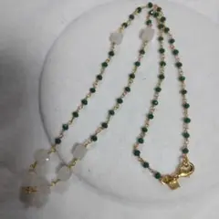 最終sale　天然石ムーンストーンネックレスと天然石ムーンストーンピアスセット