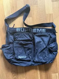 Supreme メッセンジャーバッグ ショルダーバッグ グレー/ブルー - メルカリ