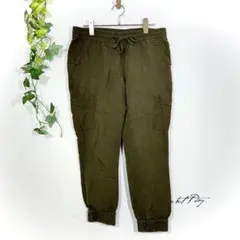 オールドネイビー イージーカーゴパンツ ジョガーパンツ XS オリーブ 古着