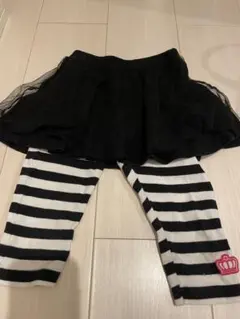 ベビードールチュチュ付きストライプレギンス 100cm