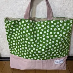 お花柄　レッスンバッグ　手提げバッグ　入学　入園　女の子