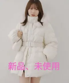 NICE CLAUP♡ベルト付中綿フードブルゾン