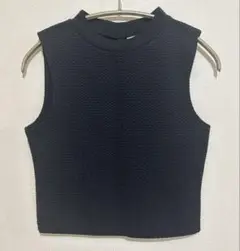 H&M ブラック ノースリーブ トップス S
