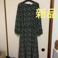 新品 chocol raffine 花柄 長袖 ロングワンピース