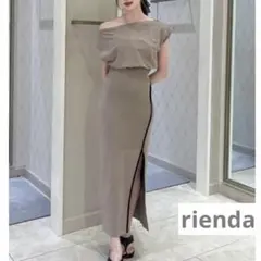 rienda❤️ラインデザインワンショルダーKnit OP