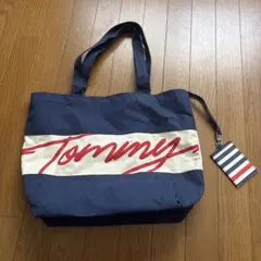 TOMMY トートバッグ ネイビー/アイボリー
