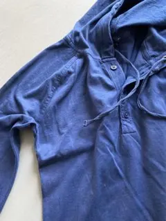 GAP 薄地 パーカー インナー ボタン 紺色 xxs レディース キッズ