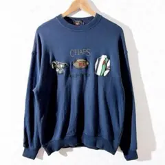 80s CHAPS RALPHLAUREN 미식축구 스웨트 남성 L 헌 옷
