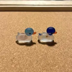 ガラス細工 ミニチュア カモ