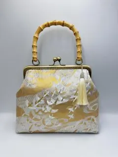 和柄　金襴 金糸 ラメ糸【ハンドメイド】ハンド バッグ #689
