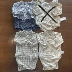 今週まで【まとめ売り】春夏ロンパース 3点セット　女の子 (Konnyなど)