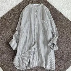 23SS✨極美品✨23区×リべコ シャツ リネン 麻 洗える 大きいサイズ 44