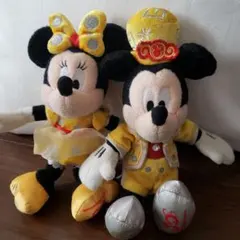 ミッキー&ミニーマウスぬいぐるみバッチ　30周年限定