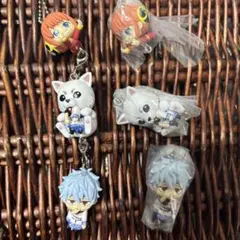 銀魂 つまんでつなげてマスコット 銀時 神楽 定春　ガチャガチャ