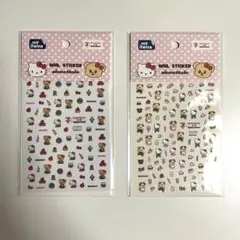 バターベア×キティコラボ ネイルシール2枚セット タイ セブンイレブン